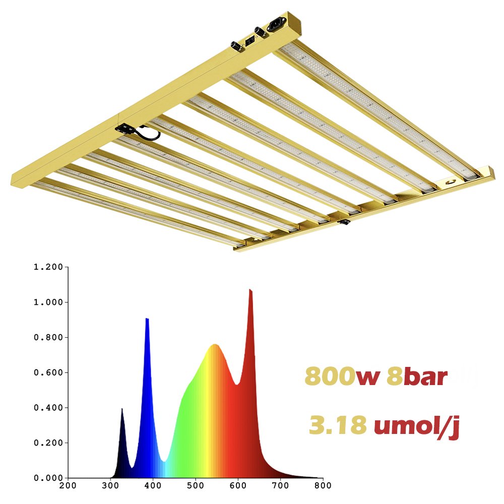 Grow Light Led - TIDESTAR 800w UV/IR LED育成ライト フルスペクトル 2チャンネル調光機能付き