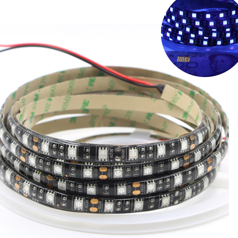 Grow Light Led - UV LED 紫外線ライト、ブラック UV ランプ、SMD 5050、395nm-405nm、ステージブラックライト、ネイルランプパーツ成長、12V