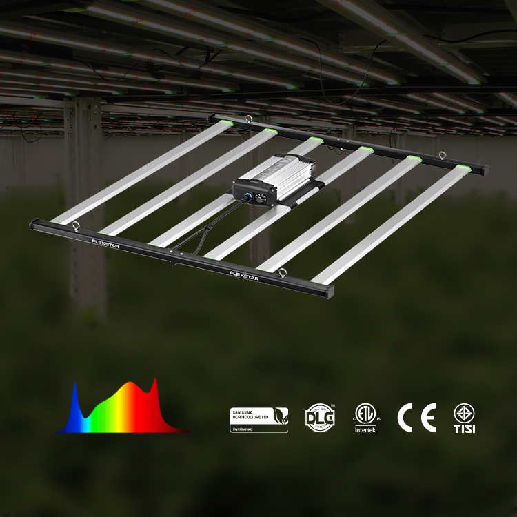 Grow Light Led - 最大3.75ポンドの収穫量を実現する米国製Flexstar Pro 645W 301BフルスペクトルLED植物育成ライト器具（商業用植物向け）