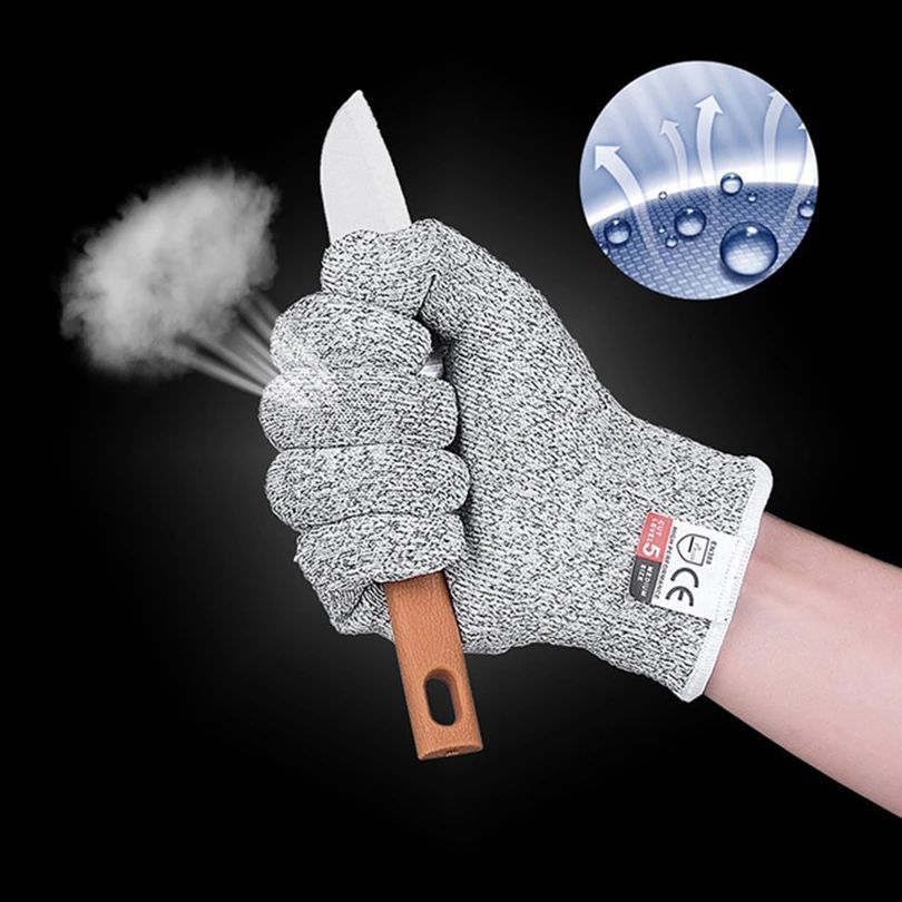 Garden Gloves - HPPEレベル5耐切創手袋 キッチン・ガーデニング用耐切創ニット手袋 耐棘・耐摩耗性ガラス・建築用切断手袋