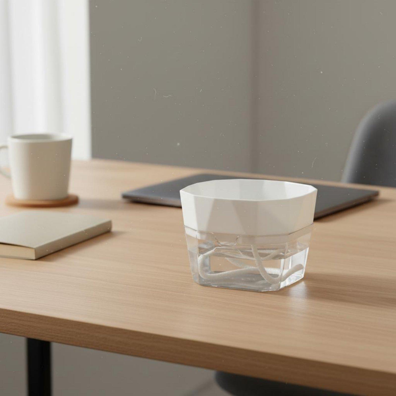Plant Pot - 水耕栽培用花瓶 二層式自動給水プランター 透明PET製植木鉢 室内ガーデン用品 装飾用