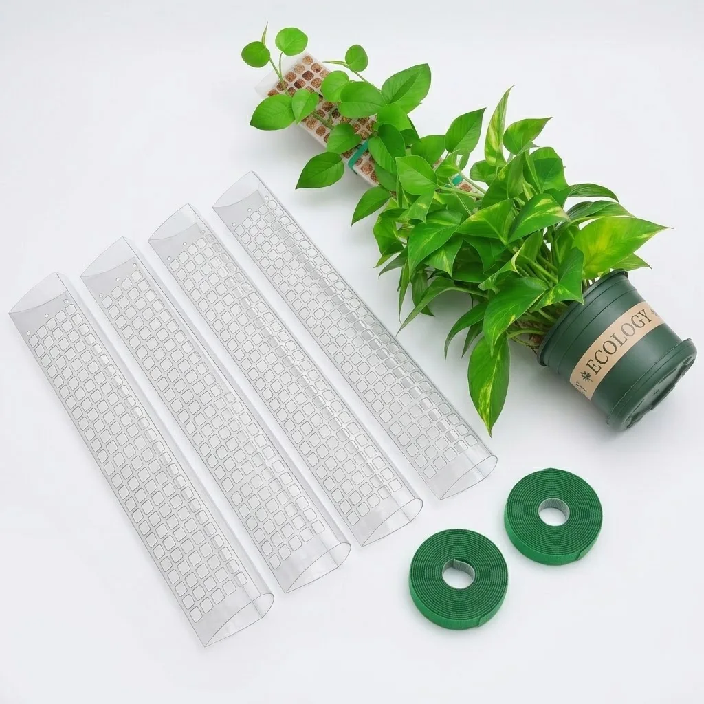 Indoor Herb Garden - 室内で育てるつる性植物用のプラスチック製モスポール、植物スタンド。植物の成長をサポートするガーデン用アクセサリー、支柱、鉢植え用モススティック。