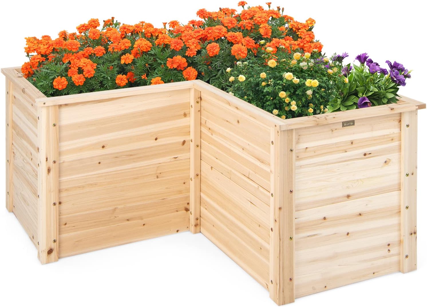 Raised Garden Bed - 屋外用無垢材製高床式菜園（パティオや裏庭用）、47.5インチ