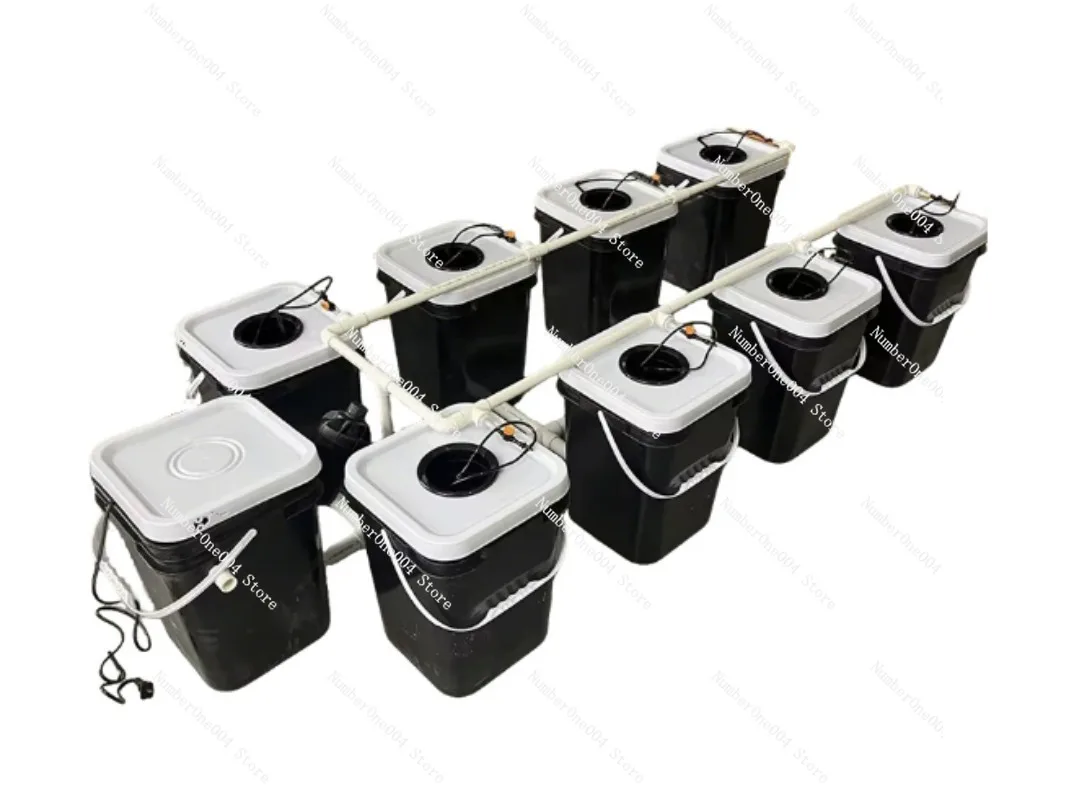 Hydroponic Kit - RDWC家庭用バルコニー水耕栽培キット、4+1 & 8+1バケット土を使わない植え付けシステム（拡張可能なバレル設計）