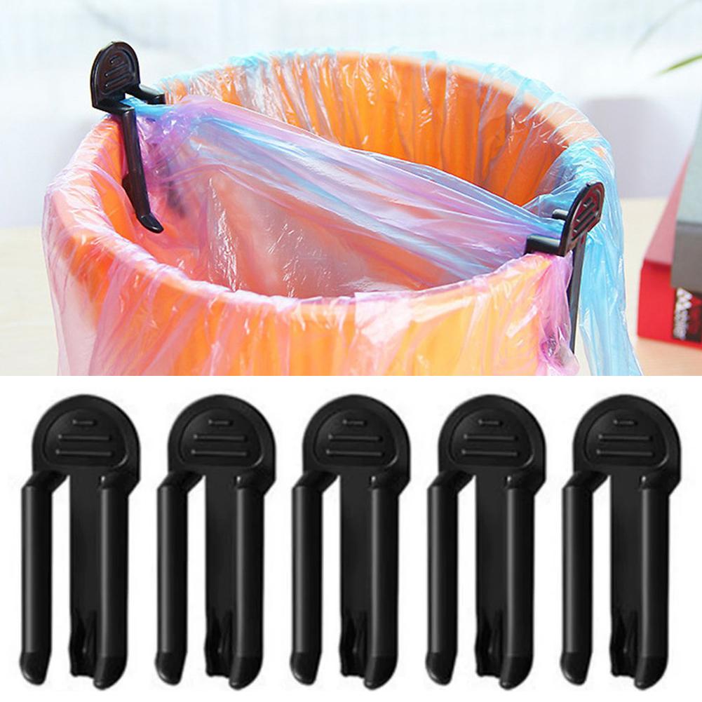 Compost Bin - 2/5個入りプラスチック製ゴミ袋クリップ 固定式ゴミ箱バッグホルダー ゴミクリップ ゴミ箱クランプ キッチン・バスルーム用ガジェット