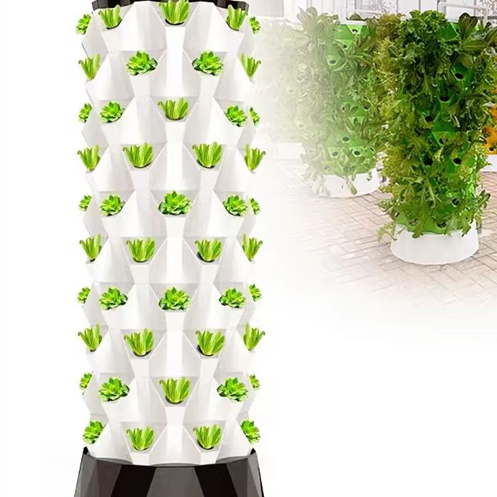 Hydroponic Kit - 農場自動灌漑ドリップキットシステム水耕栽培タワーシステムパイナップル栽培タワー（ライト付き）