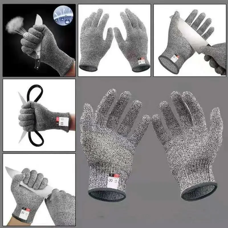 Garden Gloves - レベル5耐切創・耐刺突ワイヤーメタルグローブ キッチン、肉屋、牡蠣の殻むき、魚、園芸用安全手袋