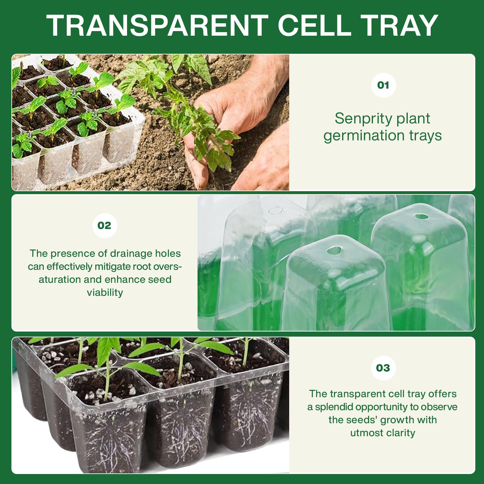 植物育成ライトキット付き種まきトレイには、高さのある苗育成ト - Seed Starter Tray のレビューと価格