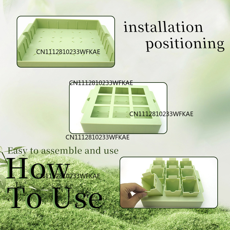新モデル、屋外中庭用種まきトレイ、九宮格バルコニー植物鉢植え - Seed Starter Tray のレビューと価格