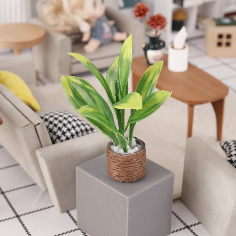 1 個ミニ人工鉢植え植物ドールハウス緑飾り織り込みポット偽植 - Plant Pot のレビューと価格