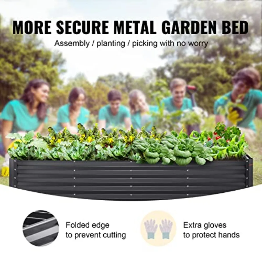 屋外用金属製プランターベッドキット。サイズは8フィート×4フ - Raised Garden Bed のレビューと価格