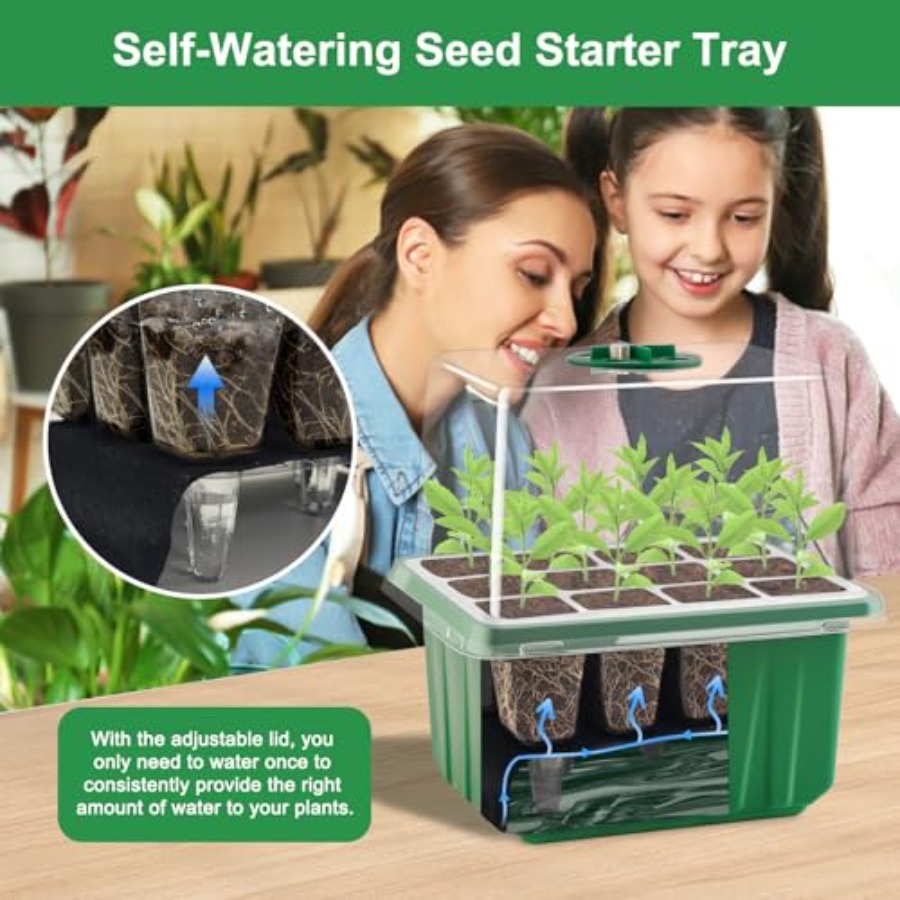 ライト付き種子スタータートレイ6パック、植物スタータートレイ - Seed Starter Tray のレビューと価格