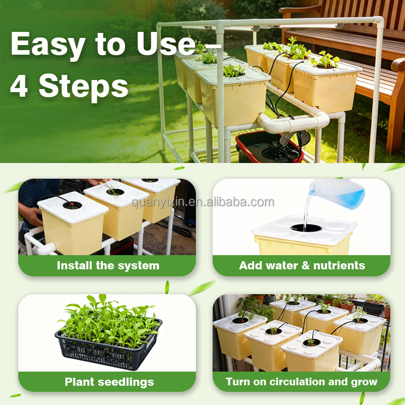 ダッチバケット水耕栽培システムキット、LED育成ライト付き、 - Hydroponic Kit のレビューと価格
