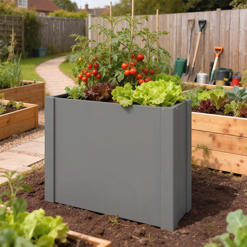 Outsunny 鉄製プランターボックス 屋外用ガーデニング - Raised Garden Bed のレビューと価格