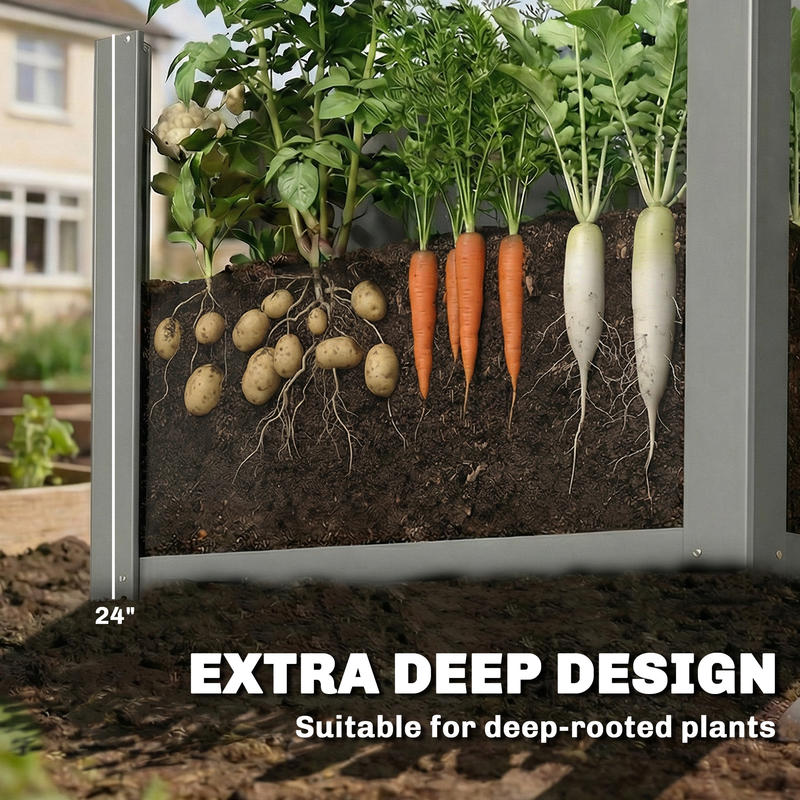 Outsunny 鉄製プランターボックス 屋外用ガーデニング - Raised Garden Bed のレビューと価格