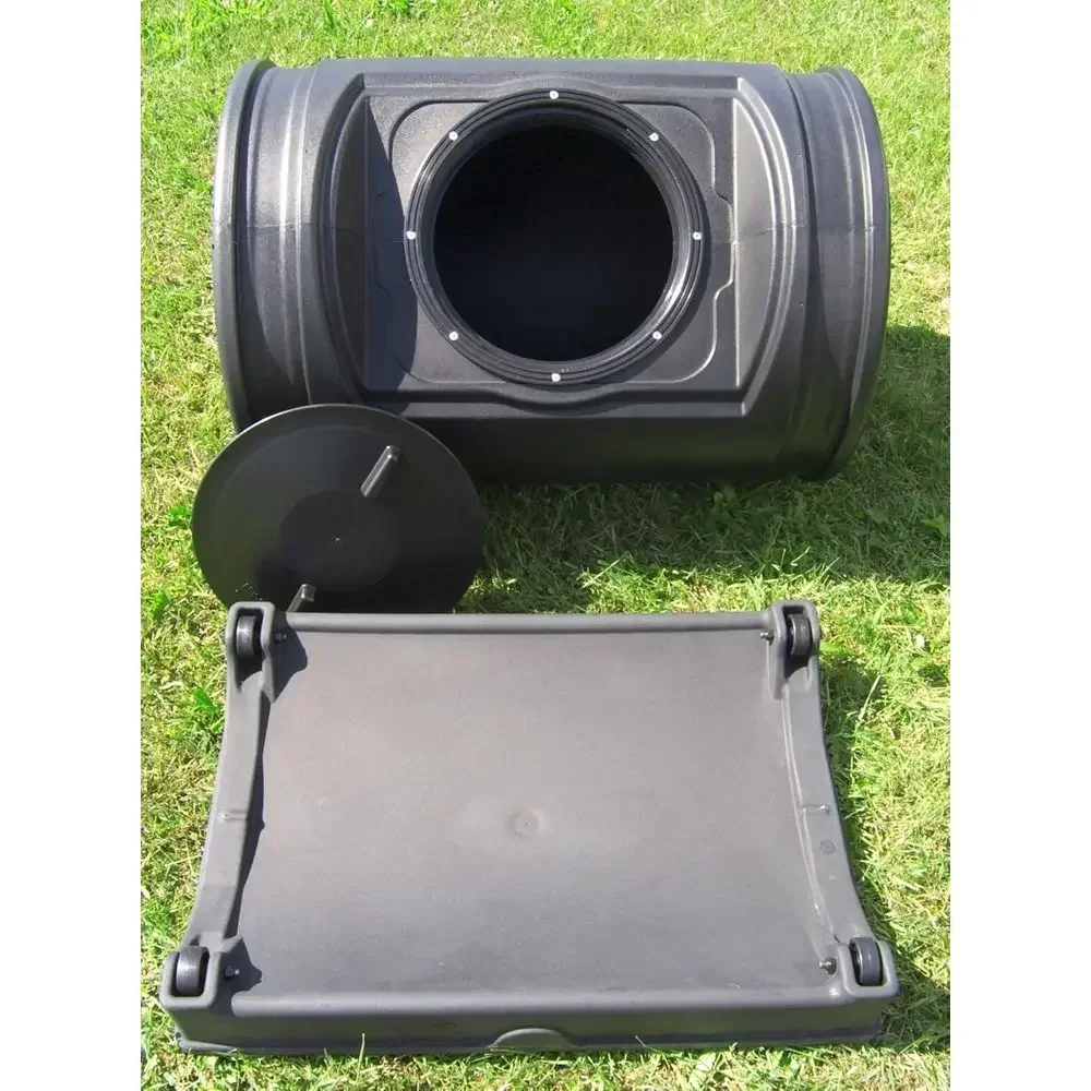 取っ手付きの屋外用コンポストボックス、黒色 - Compost Bin のレビューと価格