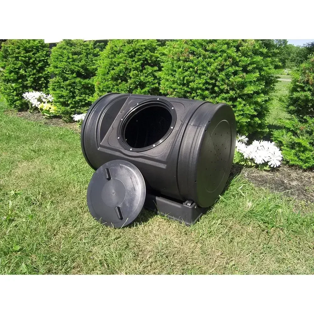 取っ手付きの屋外用コンポストボックス、黒色 - Compost Bin のレビューと価格