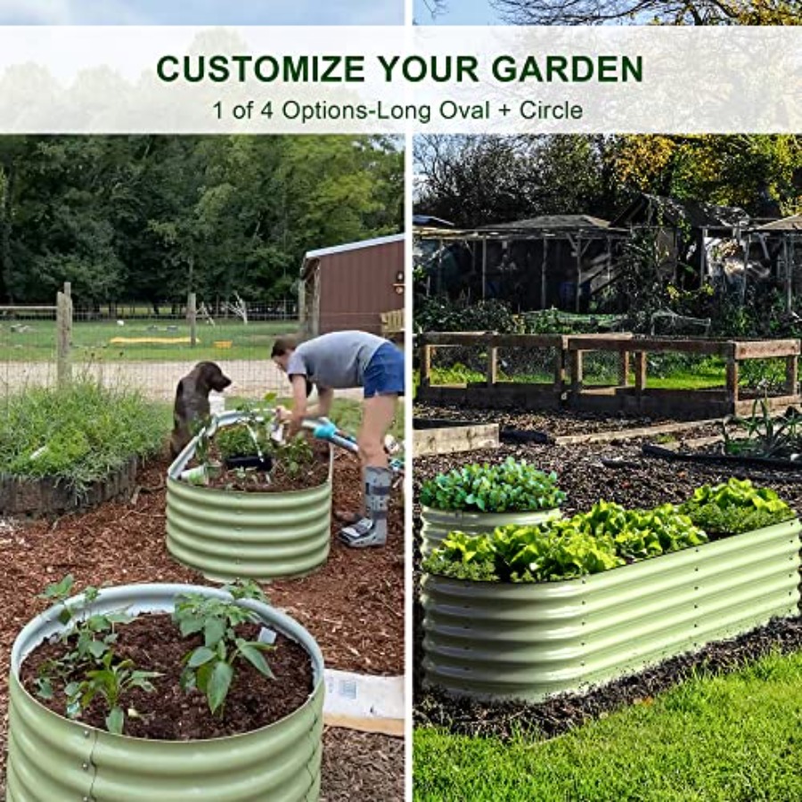 屋外用のモジュール式亜鉛メッキ鋼製プランターボックス。高さ1 - Raised Garden Bed のレビューと価格