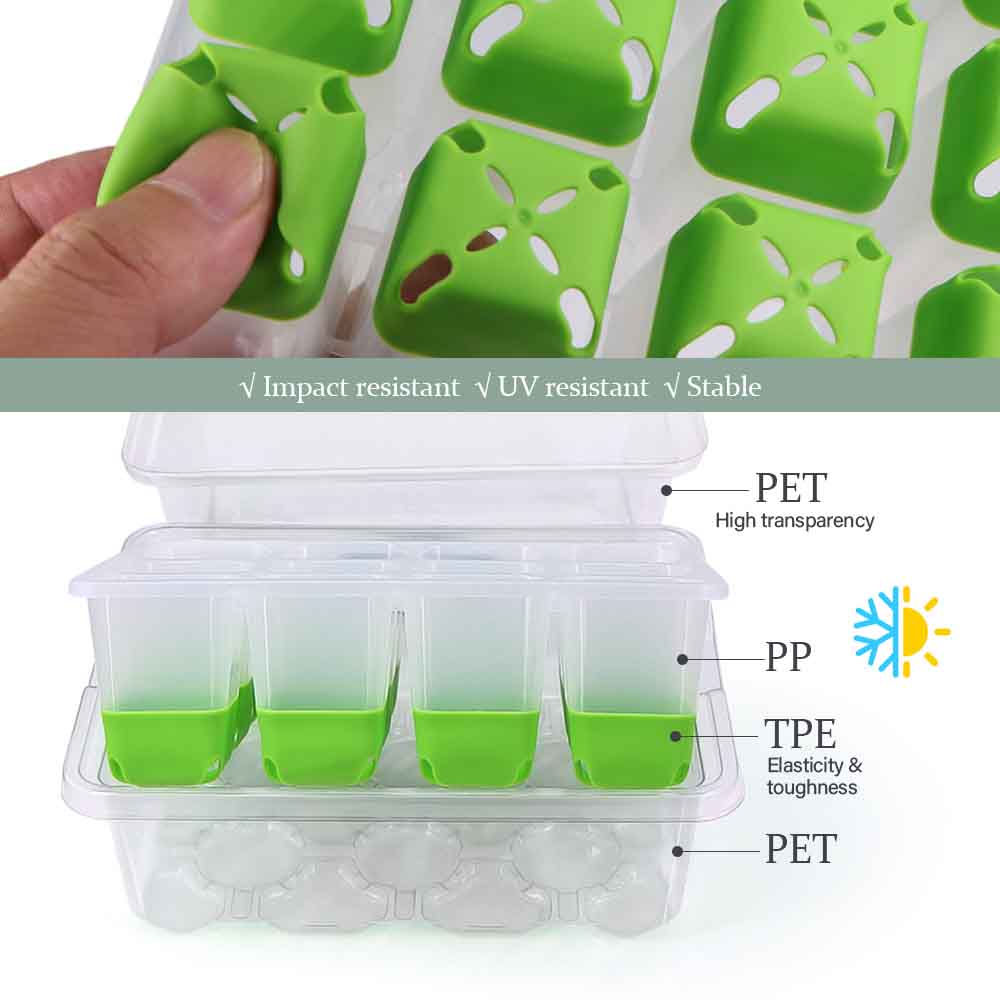 LED 成長ライト苗スタータートレイキット透明カバー付き屋内 - Seed Starter Tray のレビューと価格