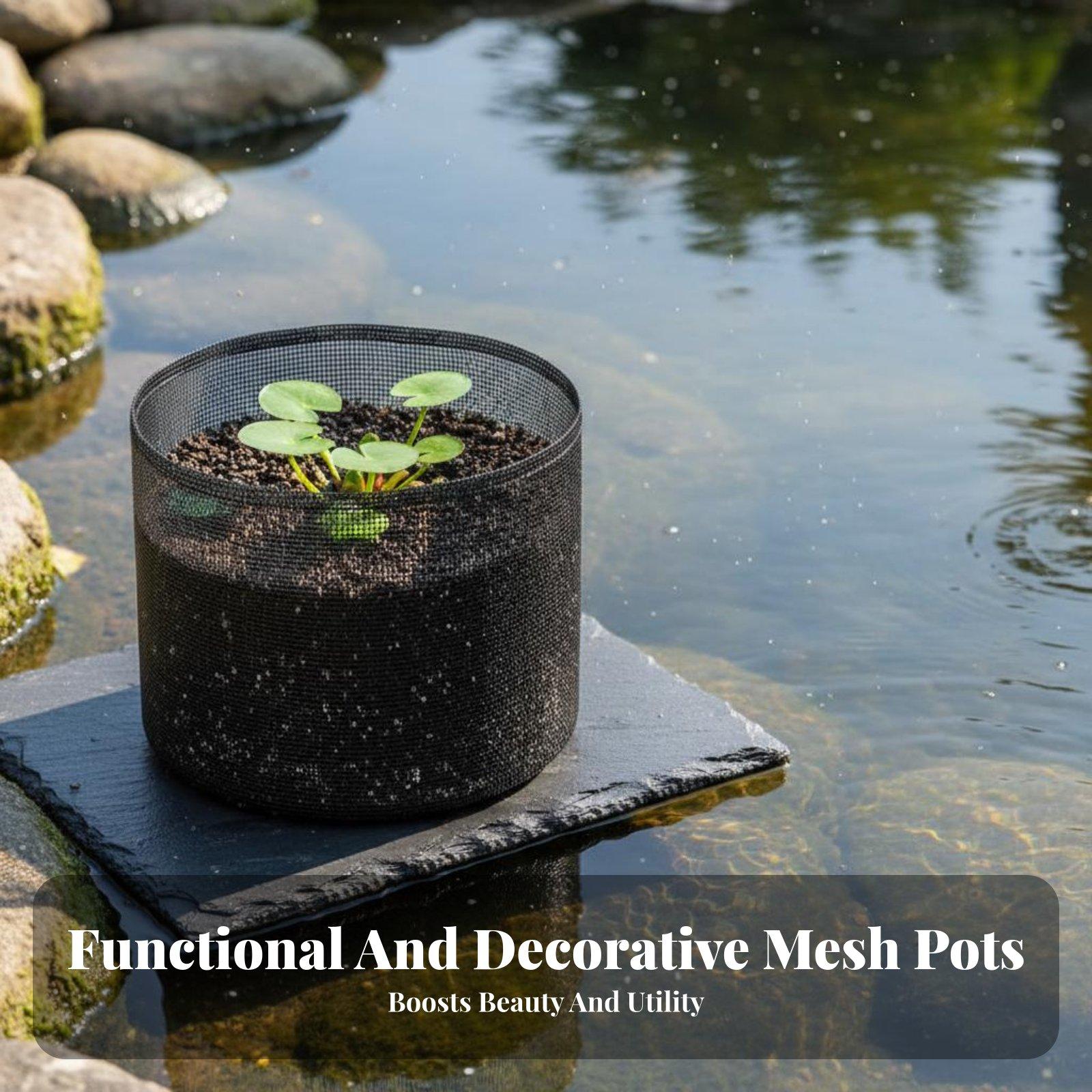 4個入りスイレン植栽ポット、植物メッシュバッグ、蓮栽培容器 - Plant Pot のレビューと価格