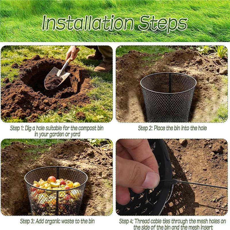 A27F-4パック大型埋め込み式ワームコンポスター、グリッド - Compost Bin のレビューと価格
