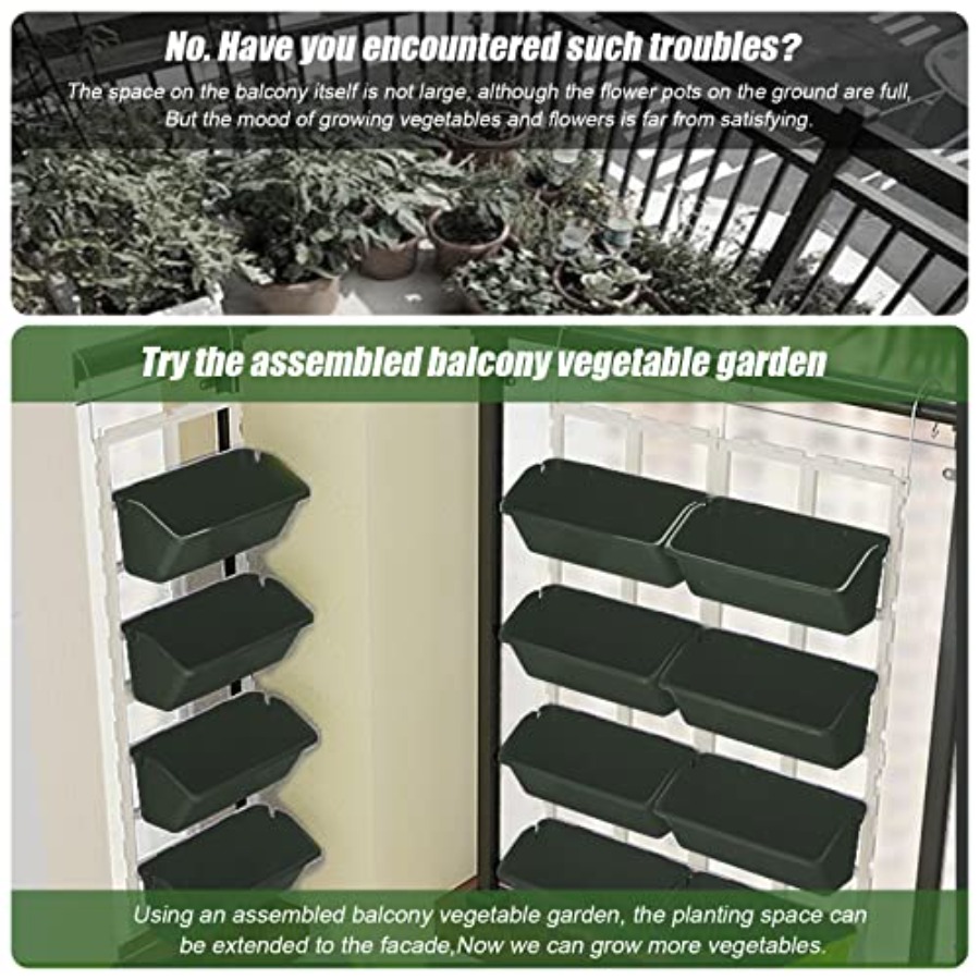 屋内および屋外用の垂直庭園壁掛けプランター、耐久性のある緑色 - Vertical Planter のレビューと価格