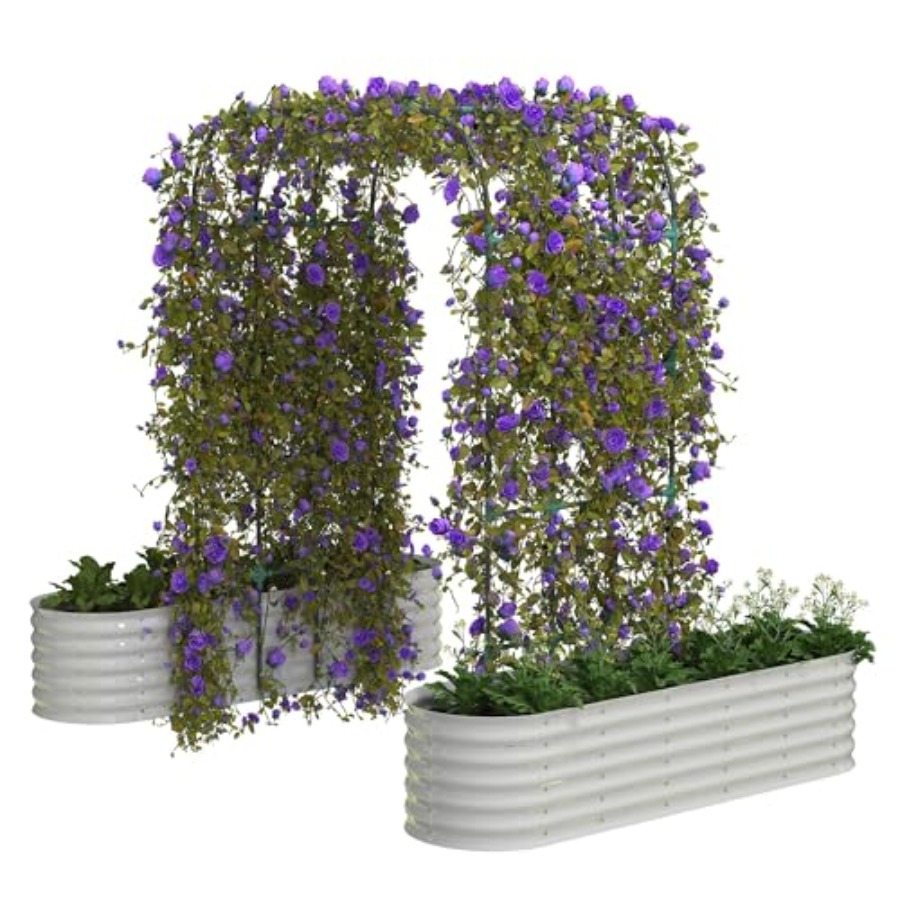 屋外で使用できる、亜鉛メッキ加工を施した高さのあるプランター - Raised Garden Bed のレビューと価格