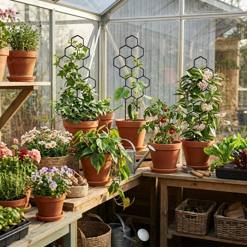2/4個入り 植物サポート固定フレーム 亜鉛メッキ防錆プラス - Indoor Herb Garden のレビューと価格