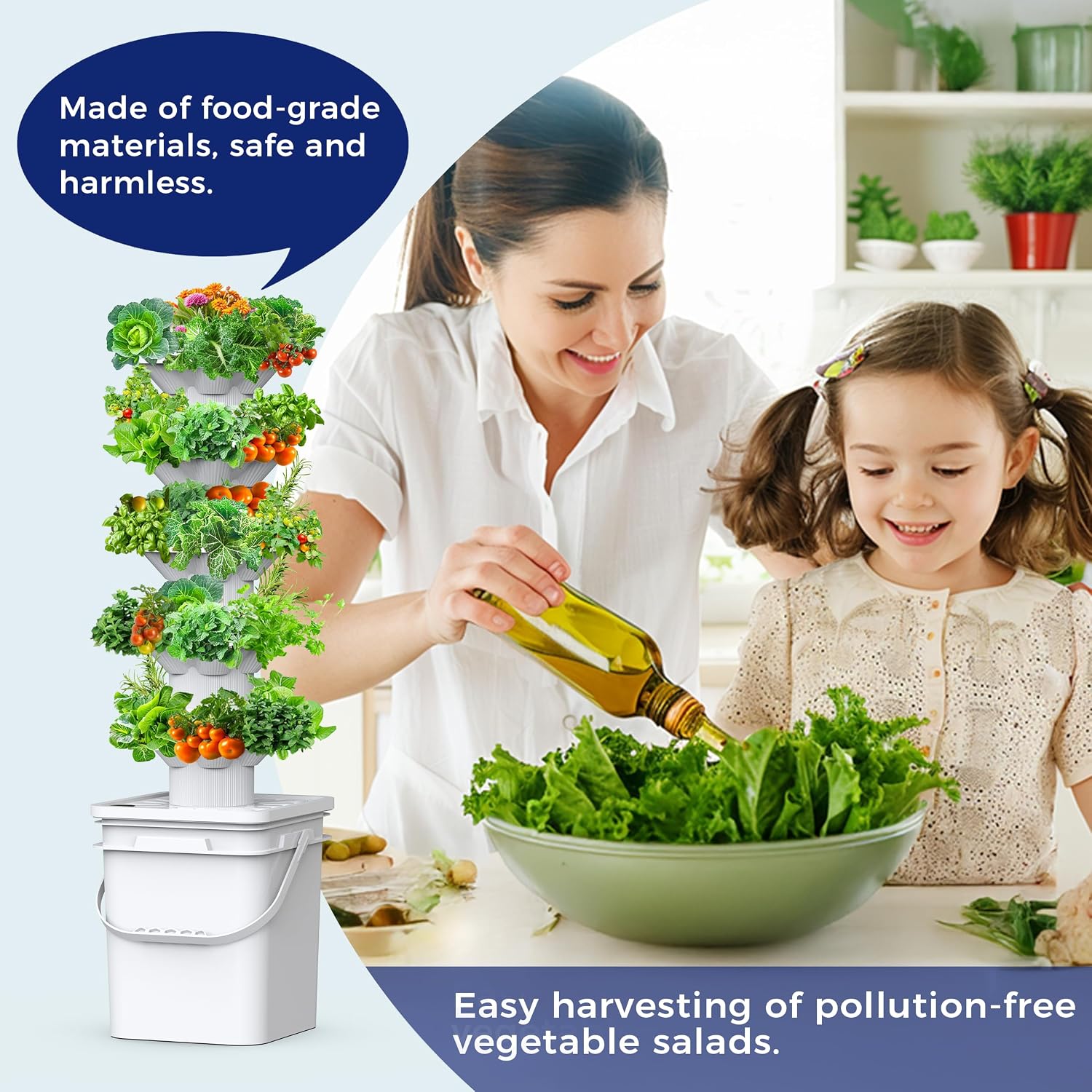 水耕栽培システムキット 5層水耕タワー 30個の植え付け穴  - Hydroponic Kit のレビューと価格