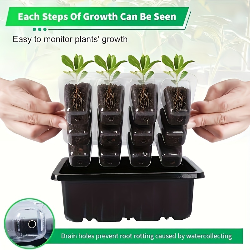 1/2/3パック 12/24/36セル種子発芽トレイ、8個の - Seed Starter Tray のレビューと価格