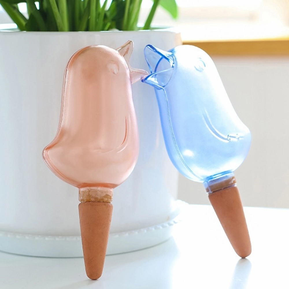 鳥型植物散水器 自動点滴灌漑 テラコッタ製 スローリリース  - Self Watering Planter のレビューと価格