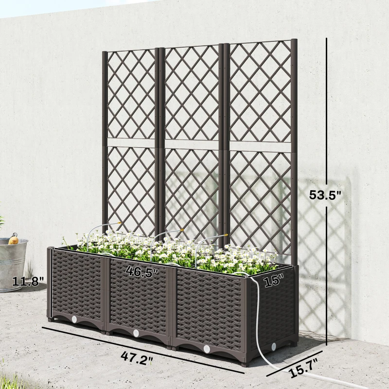 屋外プランターボックス、実用的な自動給水式レイズドガーデンベ - Self Watering Planter のレビューと価格