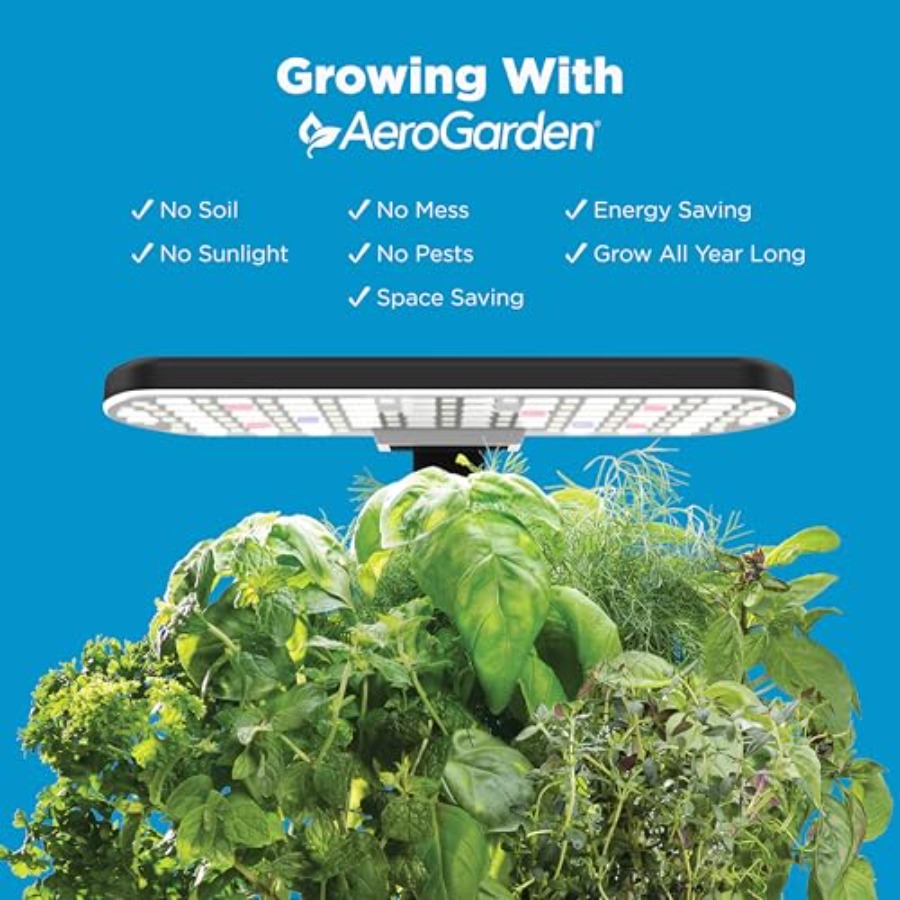 一年中ハーブや野菜を栽培できる屋内水耕栽培庭園。黒色プラスチ - Indoor Herb Garden のレビューと価格