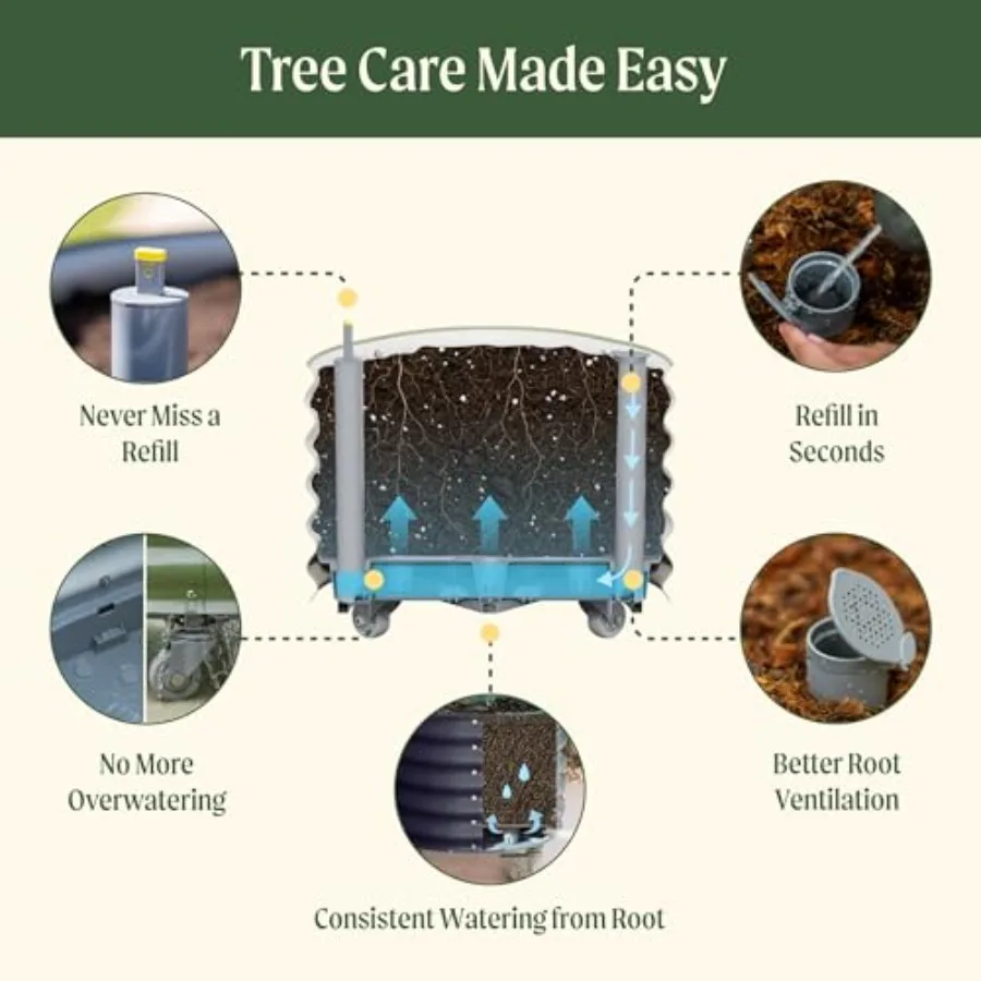 「ローリング・シトラス・ツリー・プランター Gen 3」：自 - Self Watering Planter のレビューと価格