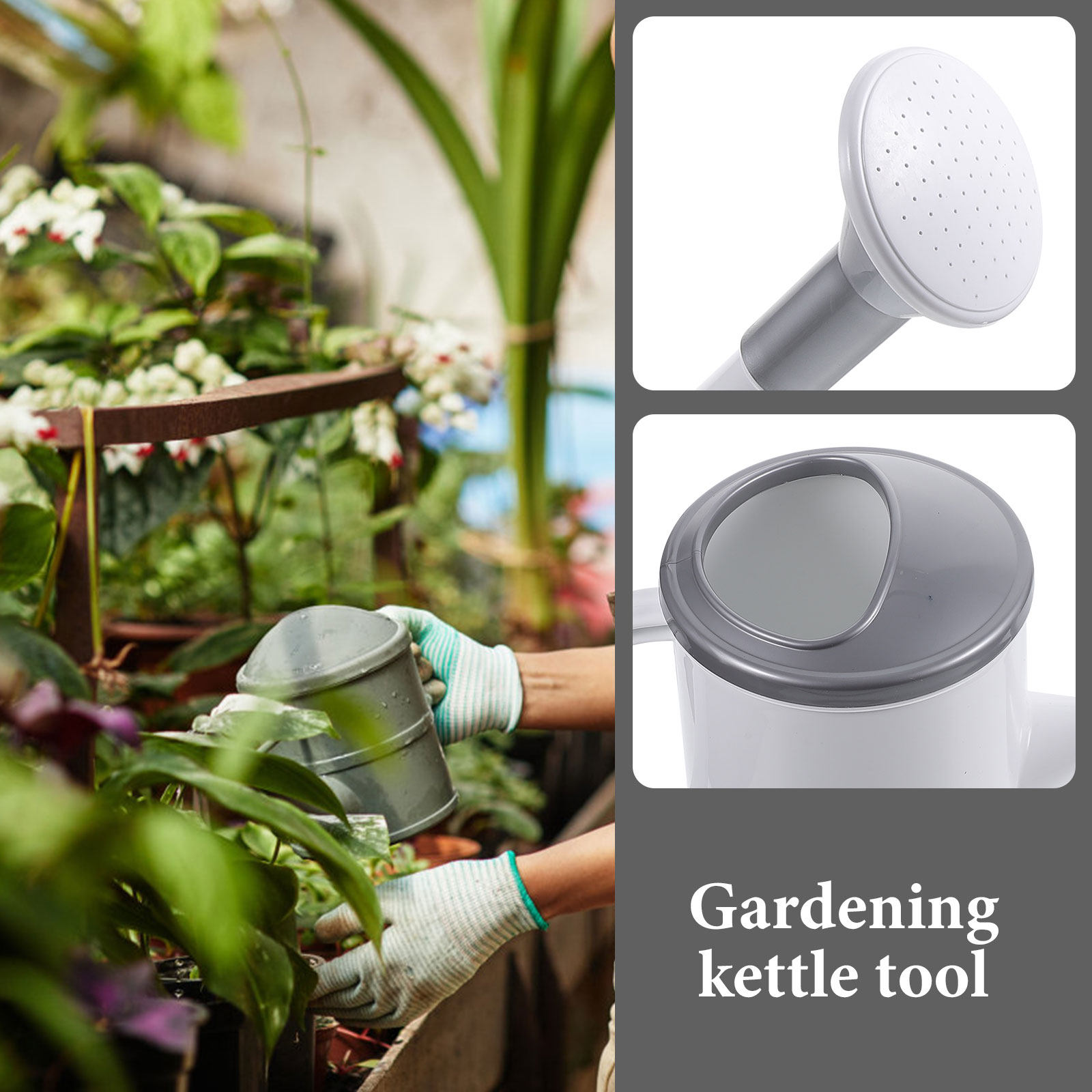 家庭用じょうろ、長い注ぎ口、安定感のあるプラスチック製、人間 - Watering Can のレビューと価格