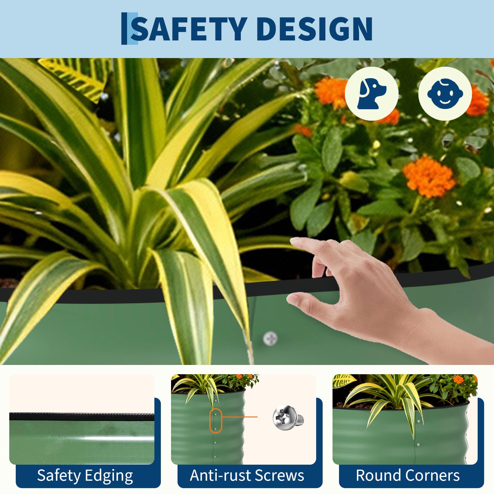 8x4x1.5フィートの亜鉛メッキ仕上げの高床式菜園 - 高 - Raised Garden Bed のレビューと価格
