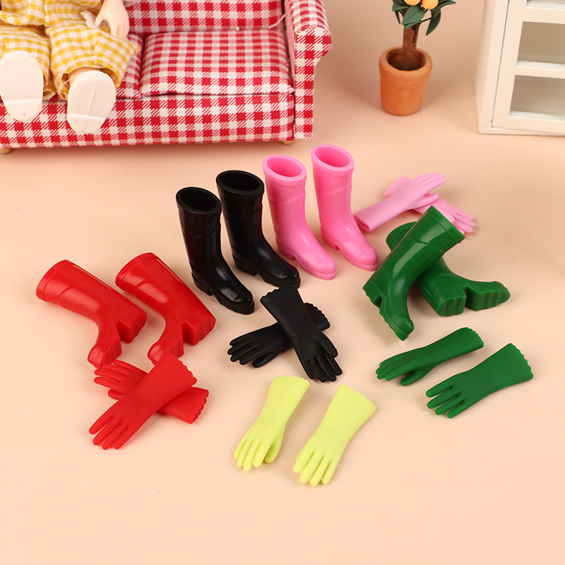 1 セット 1:12 ドールハウスミニチュアレインブーツガー - Garden Gloves のレビューと価格