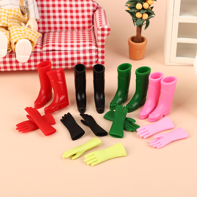 1 セット 1:12 ドールハウスミニチュアレインブーツガー - Garden Gloves のレビューと価格