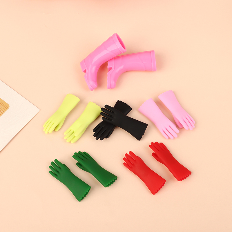 1 セット 1:12 ドールハウスミニチュアレインブーツガー - Garden Gloves のレビューと価格