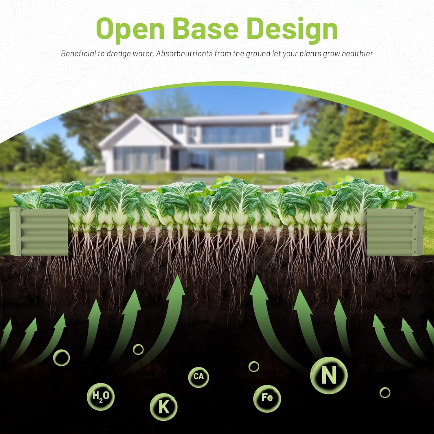 屋外野菜栽培用金属製高床式菜園、亜鉛メッキ鋼、8x4x1フィ - Raised Garden Bed のレビューと価格