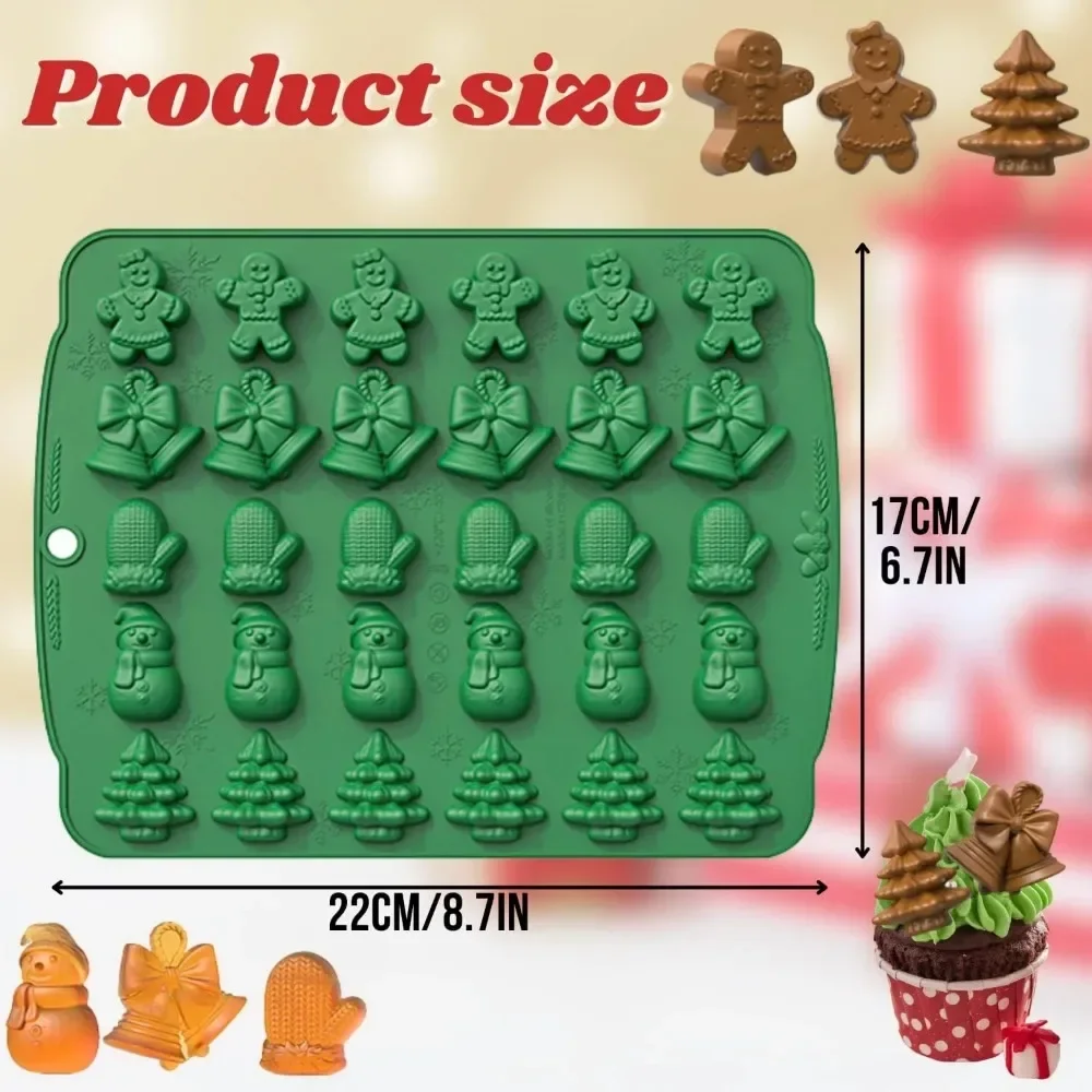 クリスマスシリコーンチョコレート型ジンジャーブレッドマンクリ - Garden Gloves のレビューと価格