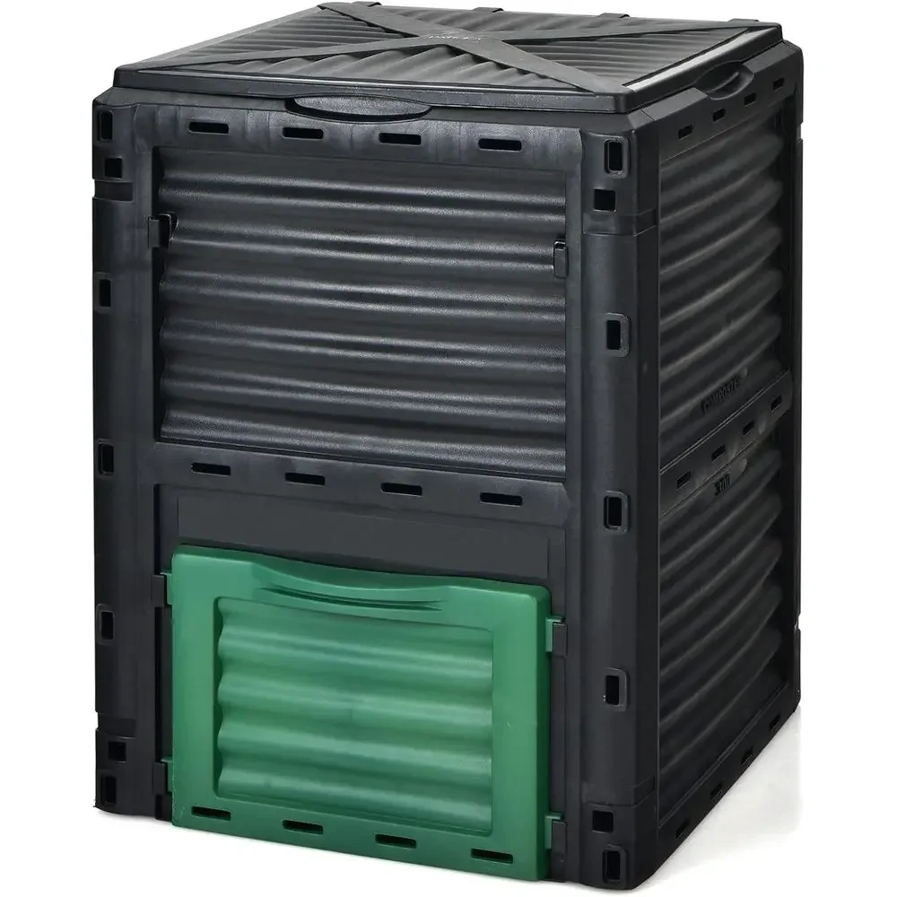 80ガロン屋外堆肥化ビン（蓋と底扉付き）- 大容量、BPAフ - Compost Bin のレビューと価格