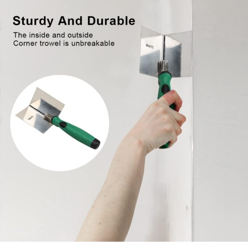 コーナーツール、内外角付きステンレス製ドライウォール用こて、 - Trowel Garden Tools のレビューと価格