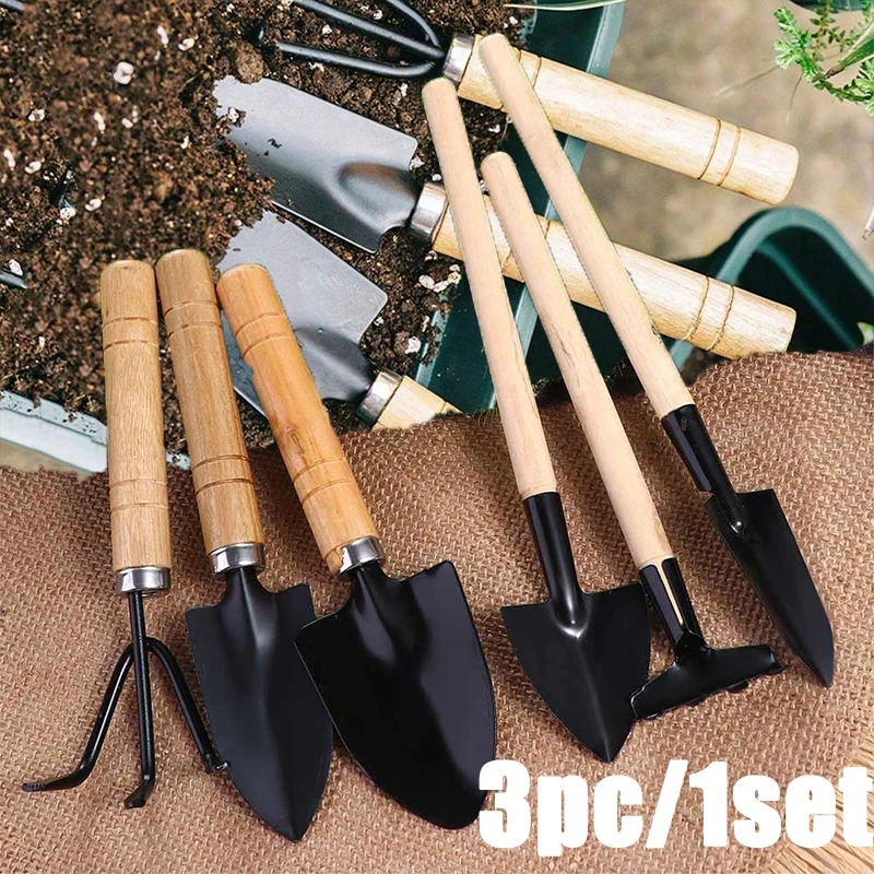 3PC/1セットミニガーデニングツールセットポータブル小型ガ - Indoor Herb Garden のレビューと価格