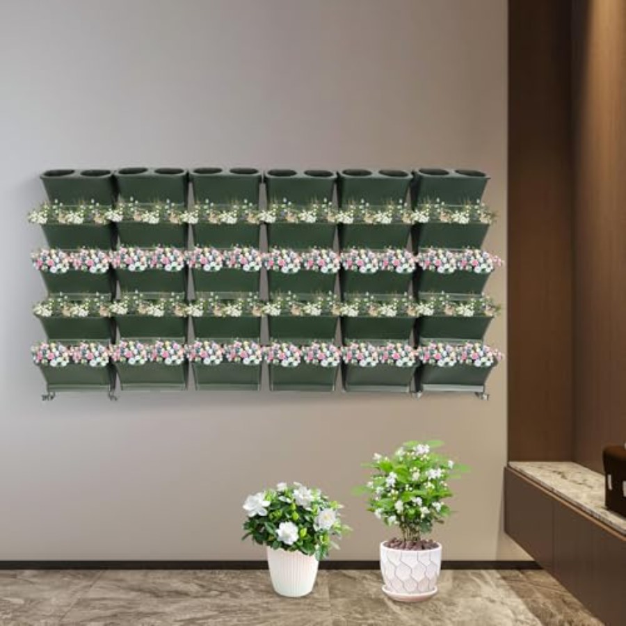 バルコニーや庭用の垂直壁掛けプランター、耐久性のある生地製、 - Vertical Planter のレビューと価格