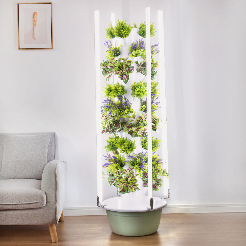 LED育成ライト付きスペースツリー垂直水耕タワーインテリジェ - Plant Pot のレビューと価格