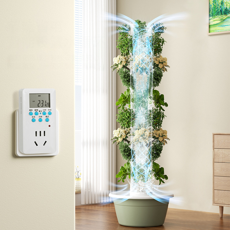 LED育成ライト付きスペースツリー垂直水耕タワーインテリジェ - Plant Pot のレビューと価格