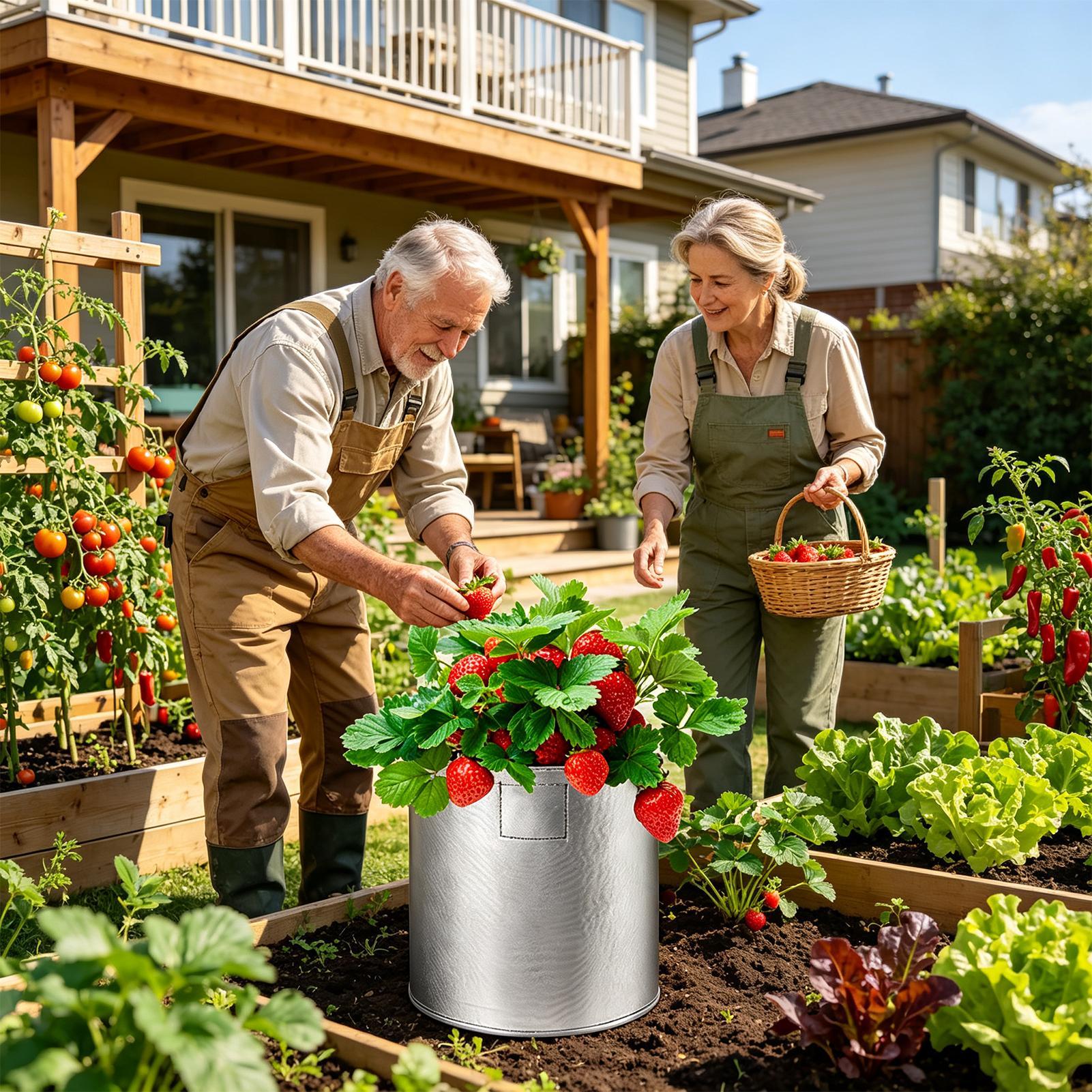 プランター用育苗バッグ、イチゴの移植用ポット、取っ手付き、庭 - Grow Bag のレビューと価格