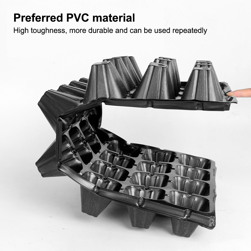 ホット10個入り苗トレイプラスチック園芸発芽トレイ黒色苗容器 - Seed Starter Tray のレビューと価格