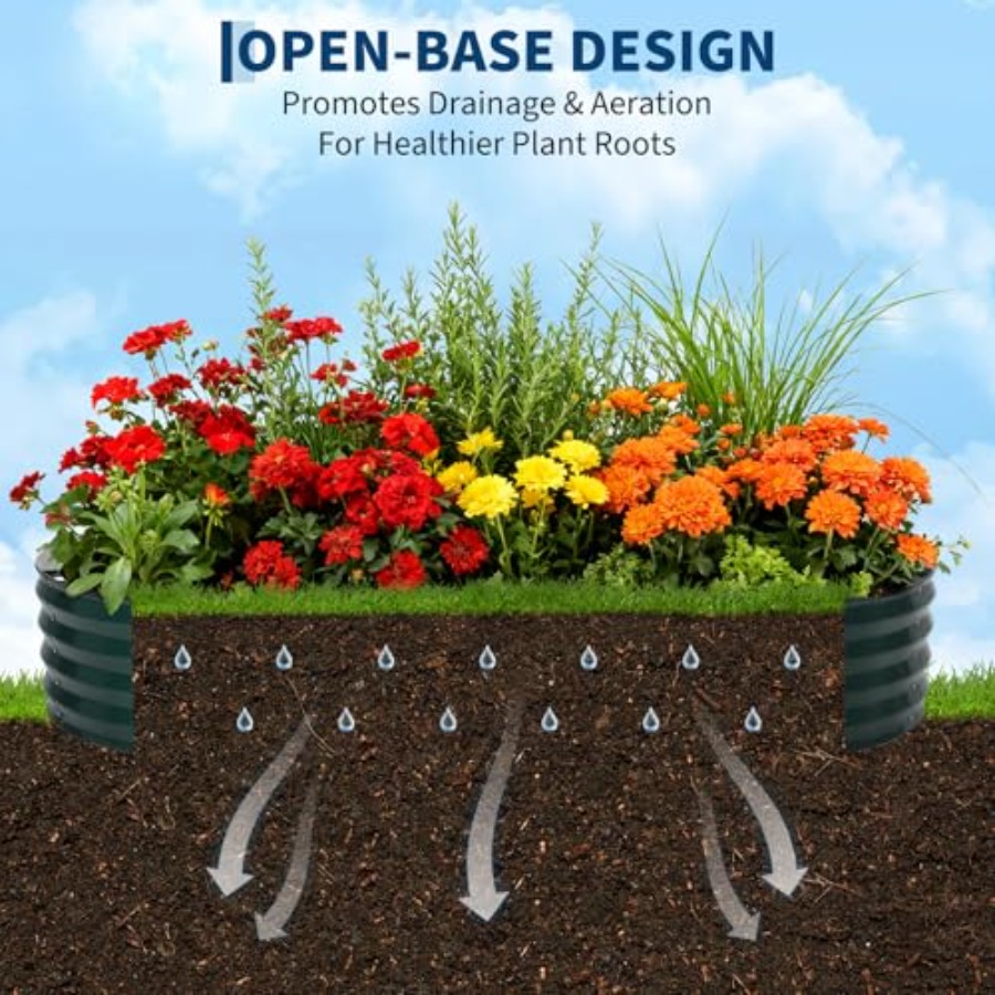 屋外用、亜鉛メッキ鋼製の高床式菜園キット（カバー付き）：耐食 - Raised Garden Bed のレビューと価格